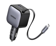 UGREEN Ładowarka samochodowa EC602USB-C + USB60W z kablem szara - 1416998 - zdjęcie 3